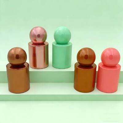 Frascos de Perfume de Vidro de Luxo Personalizados de 30ml e 50ml  Frasco de Vidro com Borrifador ou Bomba de Soro Tampa Redonda para Produto de Soro