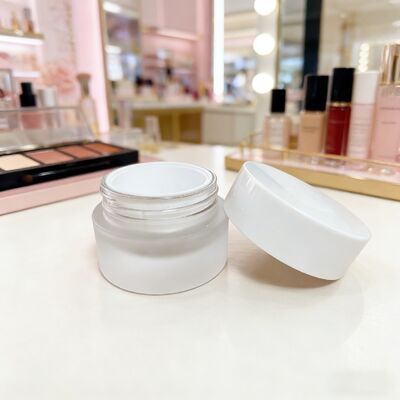 High Grade Double Wall Glass Cream Jar with Inner Pot 15g 30g 50g Luxury Skincare Cosmetic Packaging Container