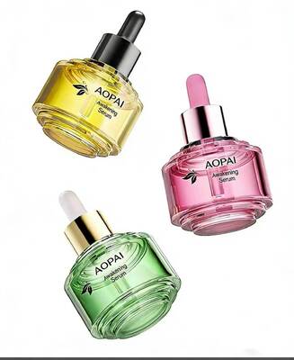 Frasco conta-gotas de vidro luxuoso de dois tons de 30ml, novo design elegante e sofisticado para frasco de óleo de essência para cuidados com a pele