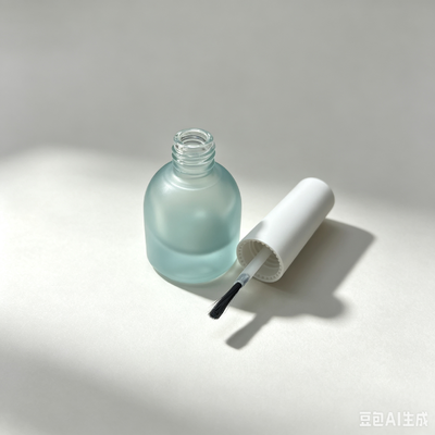 Botalhas de solução de esmalte de vidro fosco com logotipo de tampa de parafuso Impressão de 5ml Embalagem de escova de limpeza de prop