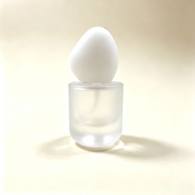 30 ml de frasco de vidro de fundação de luxo espesso fundo redondo ombro plano tampa de forma especial fundação líquida recipiente de vidro