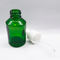 Conta-gotas plástico de inclinação essencial verde do tampão da garrafa do ombro do óleo 30ml